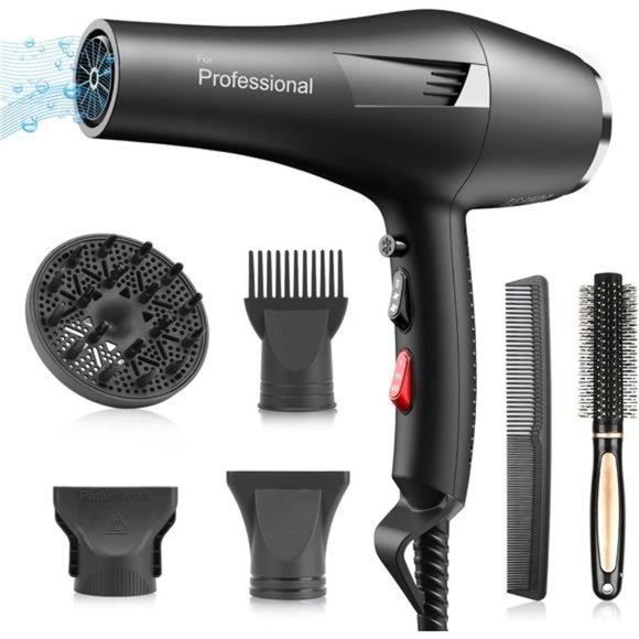 Ionic Salon Hair Dryer, Professional Blow Dryer 2200W AC Motor